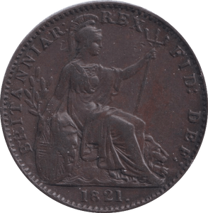 1821 FARTHING ( EF ) - Farthing - Cambridgeshire Coins