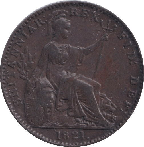 1821 FARTHING ( EF ) - Farthing - Cambridgeshire Coins