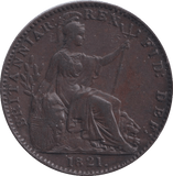 1821 FARTHING ( EF ) - Farthing - Cambridgeshire Coins