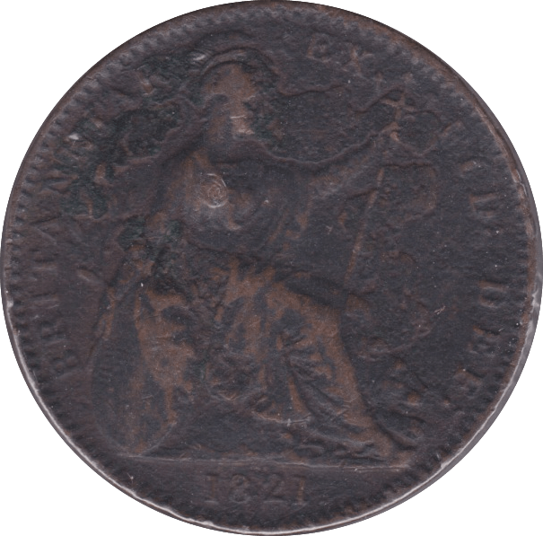 1821 FARTHING ( F ) A - Farthing - Cambridgeshire Coins