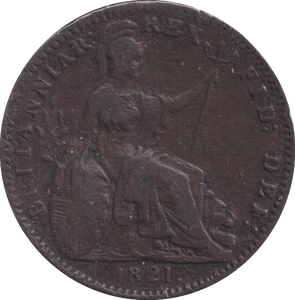 1821 FARTHING ( FINE ) 2 - Farthing - Cambridgeshire Coins