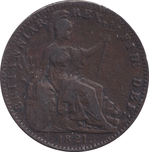 1821 FARTHING ( FINE ) 2 - Farthing - Cambridgeshire Coins