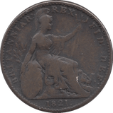 1821 FARTHING ( GF ) 1 - Farthing - Cambridgeshire Coins