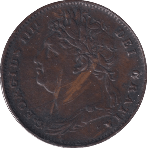 1821 FARTHING ( GVF ) - Farthing - Cambridgeshire Coins