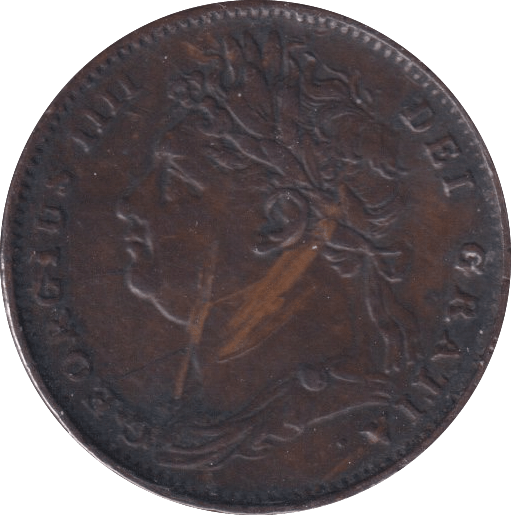 1821 FARTHING ( GVF ) - Farthing - Cambridgeshire Coins