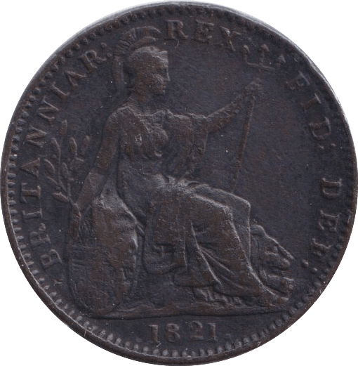 1821 FARTHING ( VF ) - Farthing - Cambridgeshire Coins