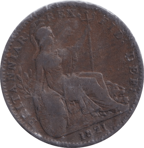 1821 FARTHING ( VF ) - Farthing - Cambridgeshire Coins