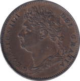 1822 FARTHING ( AUNC ) - Farthing - Cambridgeshire Coins