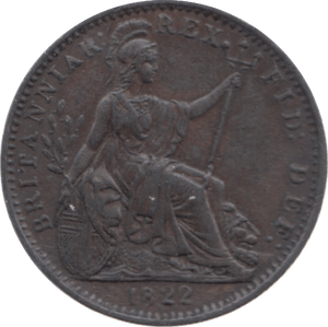 1822 FARTHING ( EF ) 23 - Farthing - Cambridgeshire Coins