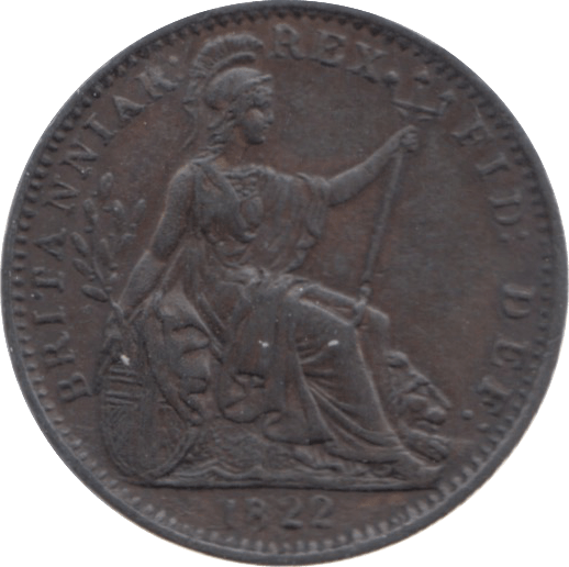 1822 FARTHING ( EF ) 23 - Farthing - Cambridgeshire Coins