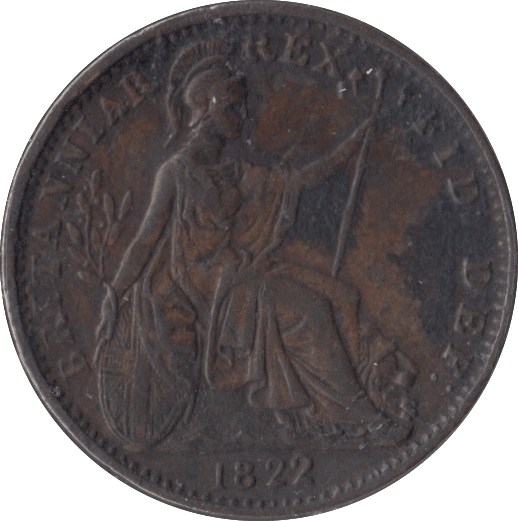 1822 FARTHING ( EF ) 2 - Farthing - Cambridgeshire Coins