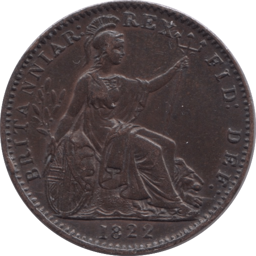 1822 FARTHING ( EF ) - Farthing - Cambridgeshire Coins