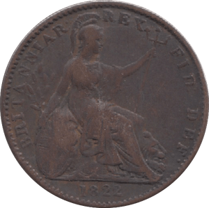 1822 FARTHING ( FINE ) 10 - Farthing - Cambridgeshire Coins