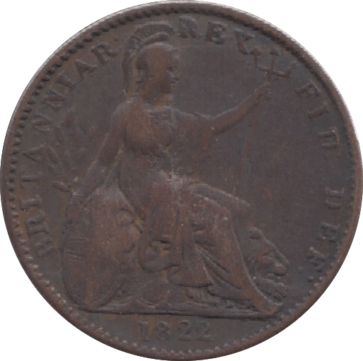 1822 FARTHING ( FINE ) 10 - Farthing - Cambridgeshire Coins