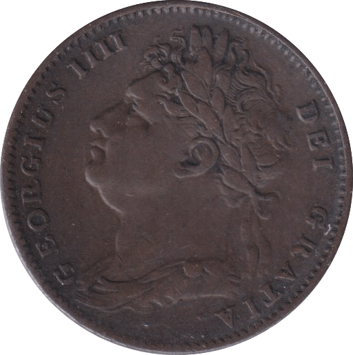 1822 FARTHING ( FINE ) - Farthing - Cambridgeshire Coins