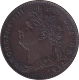 1822 FARTHING ( GVF ) - Farthing - Cambridgeshire Coins