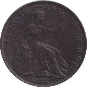 1822 FARTHING ( GVF ) - Farthing - Cambridgeshire Coins