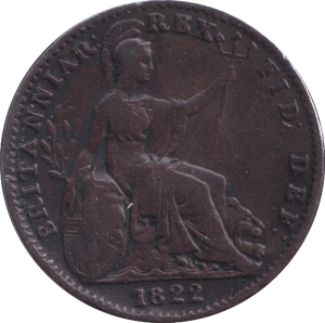 1822 FARTHING ( VF ) - Farthing - Cambridgeshire Coins