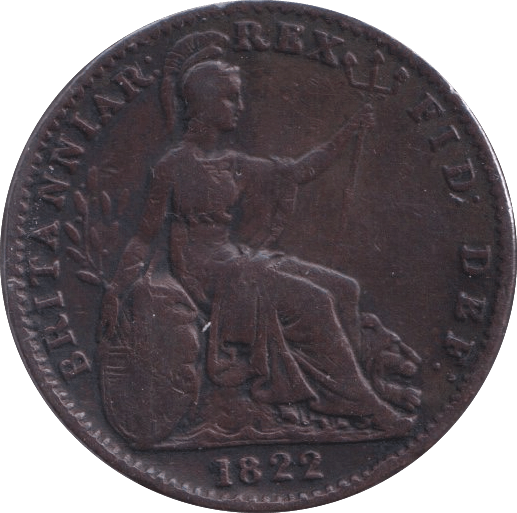 1822 FARTHING ( VF ) - Farthing - Cambridgeshire Coins