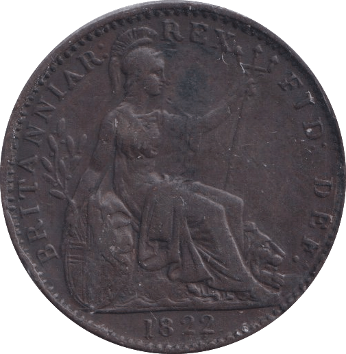 1822 FARTHING ( VF ) - Farthing - Cambridgeshire Coins