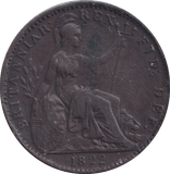 1822 FARTHING ( VF ) - Farthing - Cambridgeshire Coins