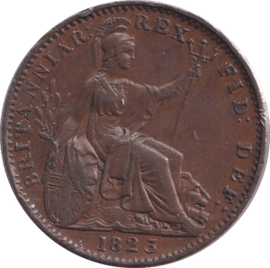 1823 FARTHING ( EF ) - Farthing - Cambridgeshire Coins