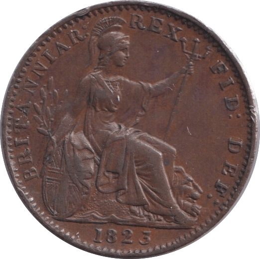 1823 FARTHING ( EF ) - Farthing - Cambridgeshire Coins