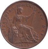 1825 FARTHING ( EF ) - Farthing - Cambridgeshire Coins