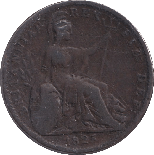 1825 FARTHING ( FINE ) - Farthing - Cambridgeshire Coins