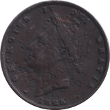 1825 FARTHING ( FINE ) - Farthing - Cambridgeshire Coins