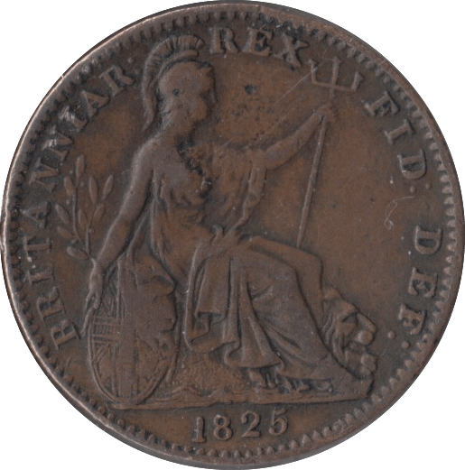 1825 FARTHING ( GVF ) - Farthing - Cambridgeshire Coins