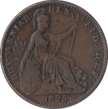 1825 FARTHING ( GVF ) - Farthing - Cambridgeshire Coins