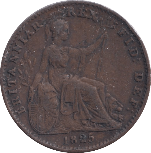 1825 FARTHING ( GVF ) - Farthing - Cambridgeshire Coins