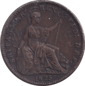 1825 FARTHING ( VF ) - Farthing - Cambridgeshire Coins