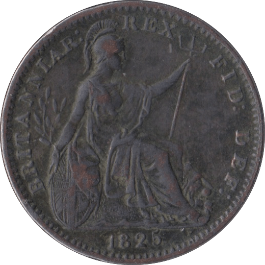 1825 FARTHING ( VF ) - Farthing - Cambridgeshire Coins