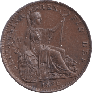 1826 FARTHING ( AUNC ) - Farthing - Cambridgeshire Coins