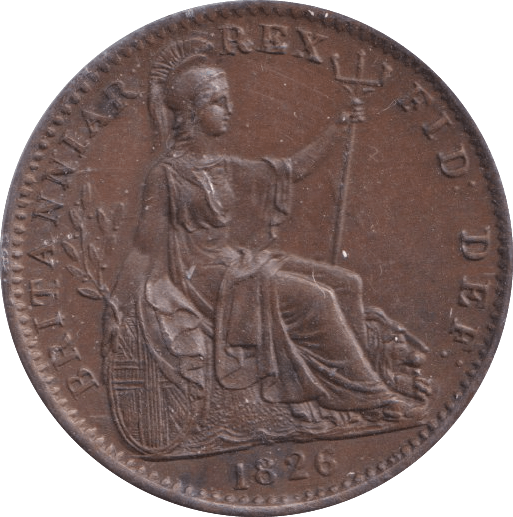 1826 FARTHING ( AUNC ) - Farthing - Cambridgeshire Coins