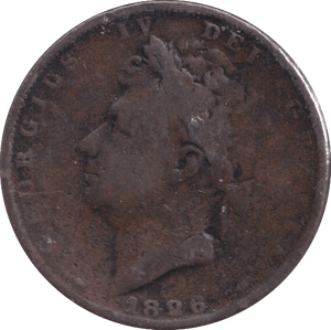 1826 FARTHING ( FINE ) - Farthing - Cambridgeshire Coins