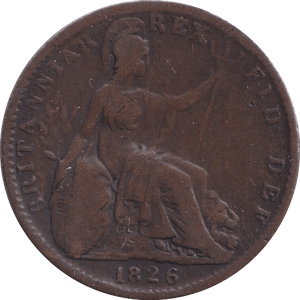 1826 FARTHING ( FINE ) - Farthing - Cambridgeshire Coins