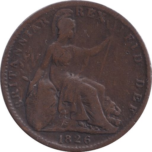 1826 FARTHING ( FINE ) - Farthing - Cambridgeshire Coins