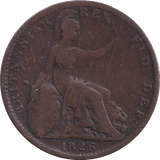 1826 FARTHING ( FINE ) - Farthing - Cambridgeshire Coins