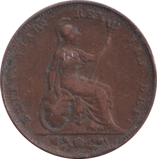 1826 FARTHING ( FINE ) - Farthing - Cambridgeshire Coins