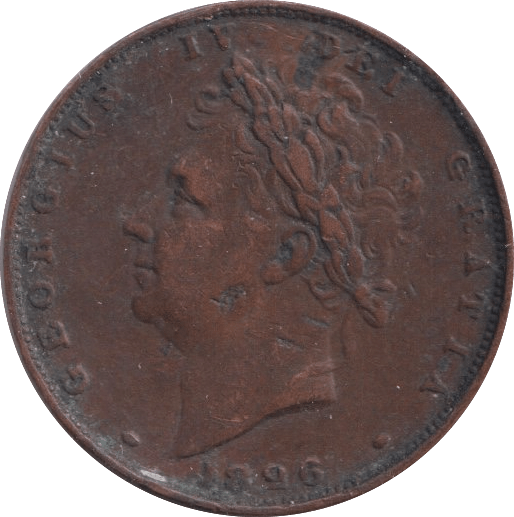 1826 FARTHING ( FINE ) - Farthing - Cambridgeshire Coins