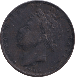 1826 FARTHING ( FINE ) - Farthing - Cambridgeshire Coins