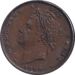 1826 FARTHING ( GVF ) - Farthing - Cambridgeshire Coins