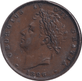 1826 FARTHING ( GVF ) - Farthing - Cambridgeshire Coins