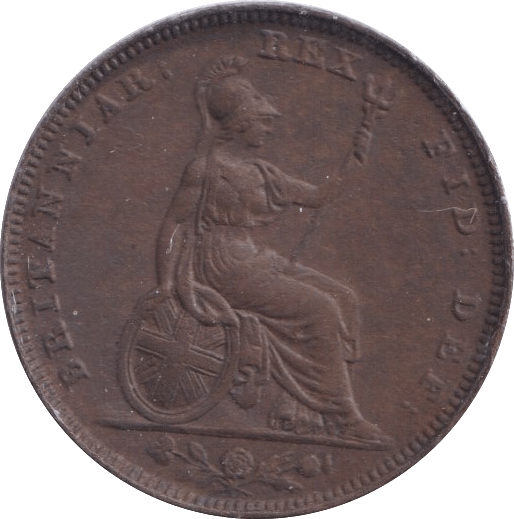 1827 FARTHING ( EF ) - Farthing - Cambridgeshire Coins