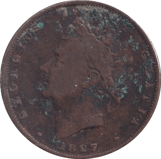 1827 FARTHING ( FINE ) - Farthing - Cambridgeshire Coins