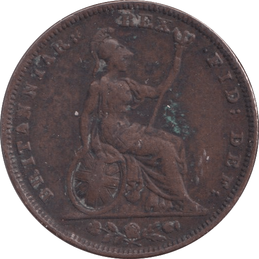 1827 FARTHING ( FINE ) - Farthing - Cambridgeshire Coins