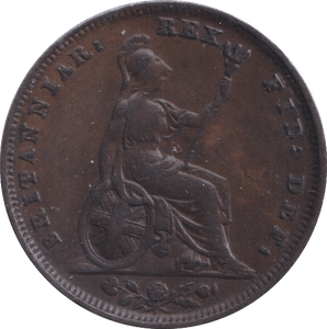 1828 FARTHING ( EF ) - Farthing - Cambridgeshire Coins